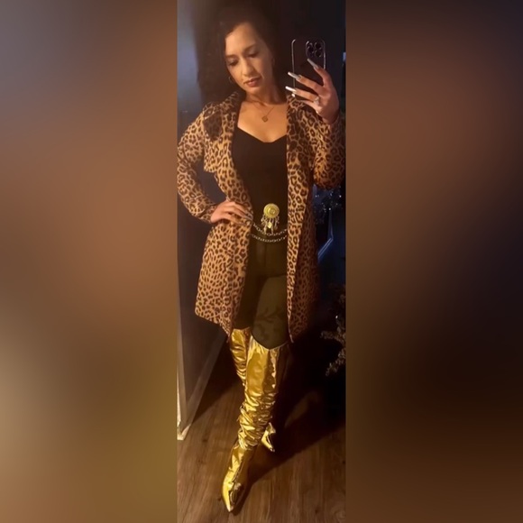 Forever 21 Leopard Print Trench Jacket/Blazer - Picture 3 of 12